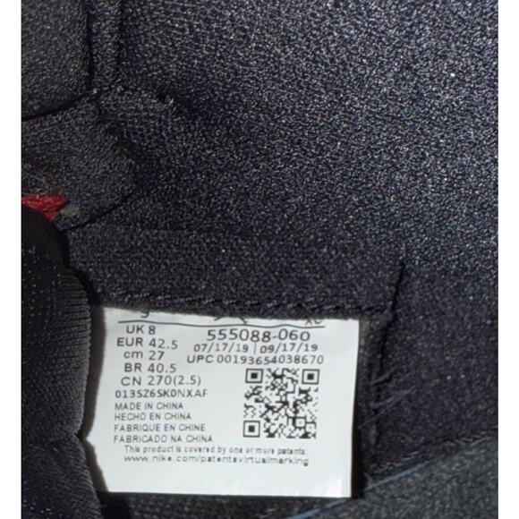 Nike Air Jordan 1 Retro MENS High OG Black Satin Gym Red Size 9 LIGHTLY WORN!! - Picture 8 of 15